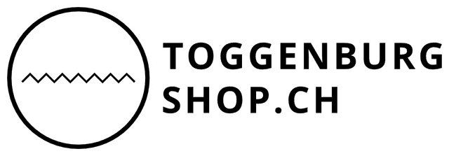 Breites Toggenburgshop-Logo in Schwarz auf hellem Hintergrund
